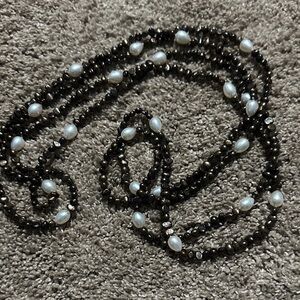 Natural Brown and White Pearls Necklace